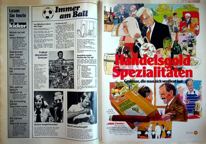 Inhaltsverzeichnis Kicker 32/1973