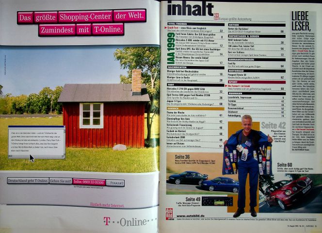 Inhaltsverzeichnis Auto Bild 32/1999