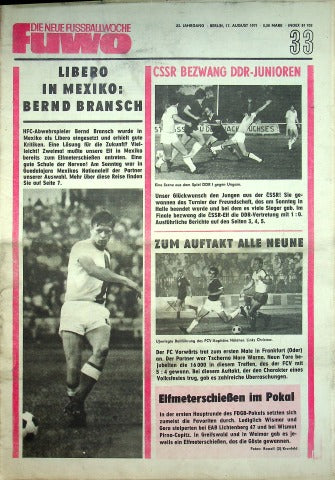 Fuwo Fussballwoche 33/1971