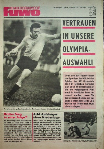 Fuwo Fussballwoche 33/1972