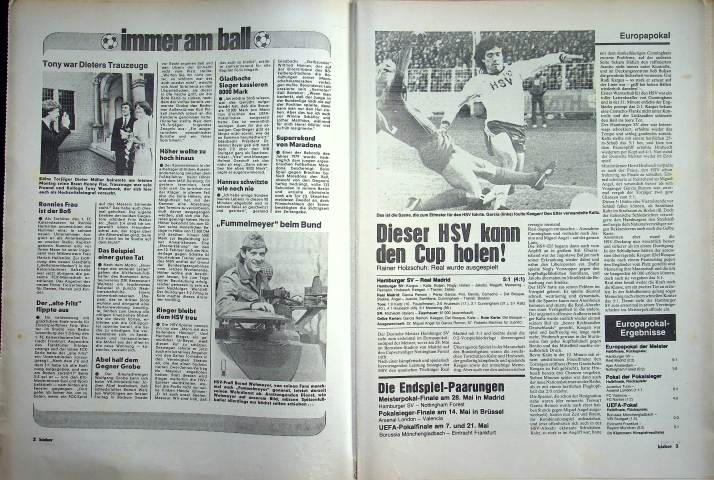 Inhaltsverzeichnis Kicker 33/1980