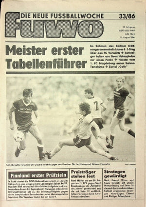 Fuwo Fussballwoche 33/1986