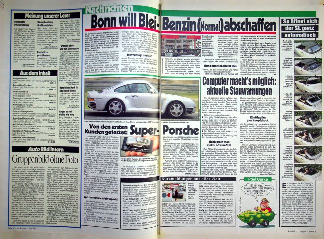 Inhaltsverzeichnis Auto Bild 33/1986