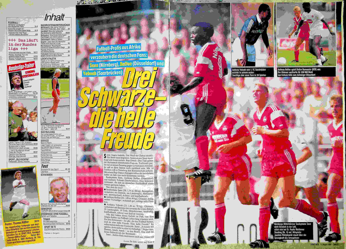 Inhaltsverzeichnis Sport Bild 33/1989