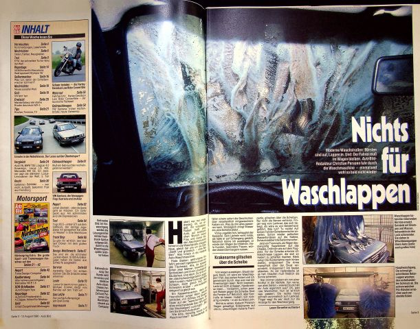 Inhaltsverzeichnis Auto Bild 33/1990