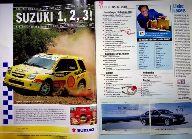 Inhaltsverzeichnis Auto Bild 33/2004