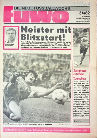Fuwo Fussballwoche 34/1982