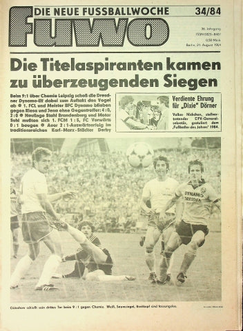 Fuwo Fussballwoche 34/1984