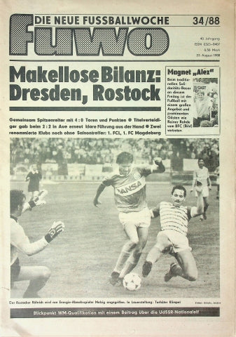 Fuwo Fussballwoche 34/1988