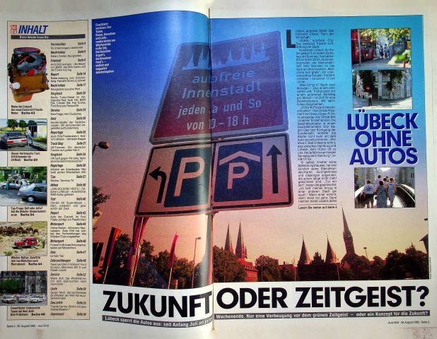 Inhaltsverzeichnis Auto Bild 34/1990