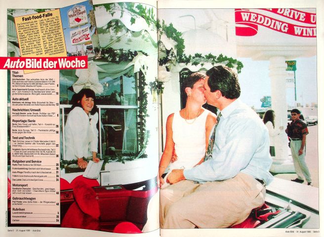 Inhaltsverzeichnis Auto Bild 34/1993