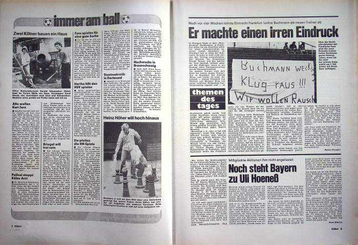 Inhaltsverzeichnis Kicker 35/1980