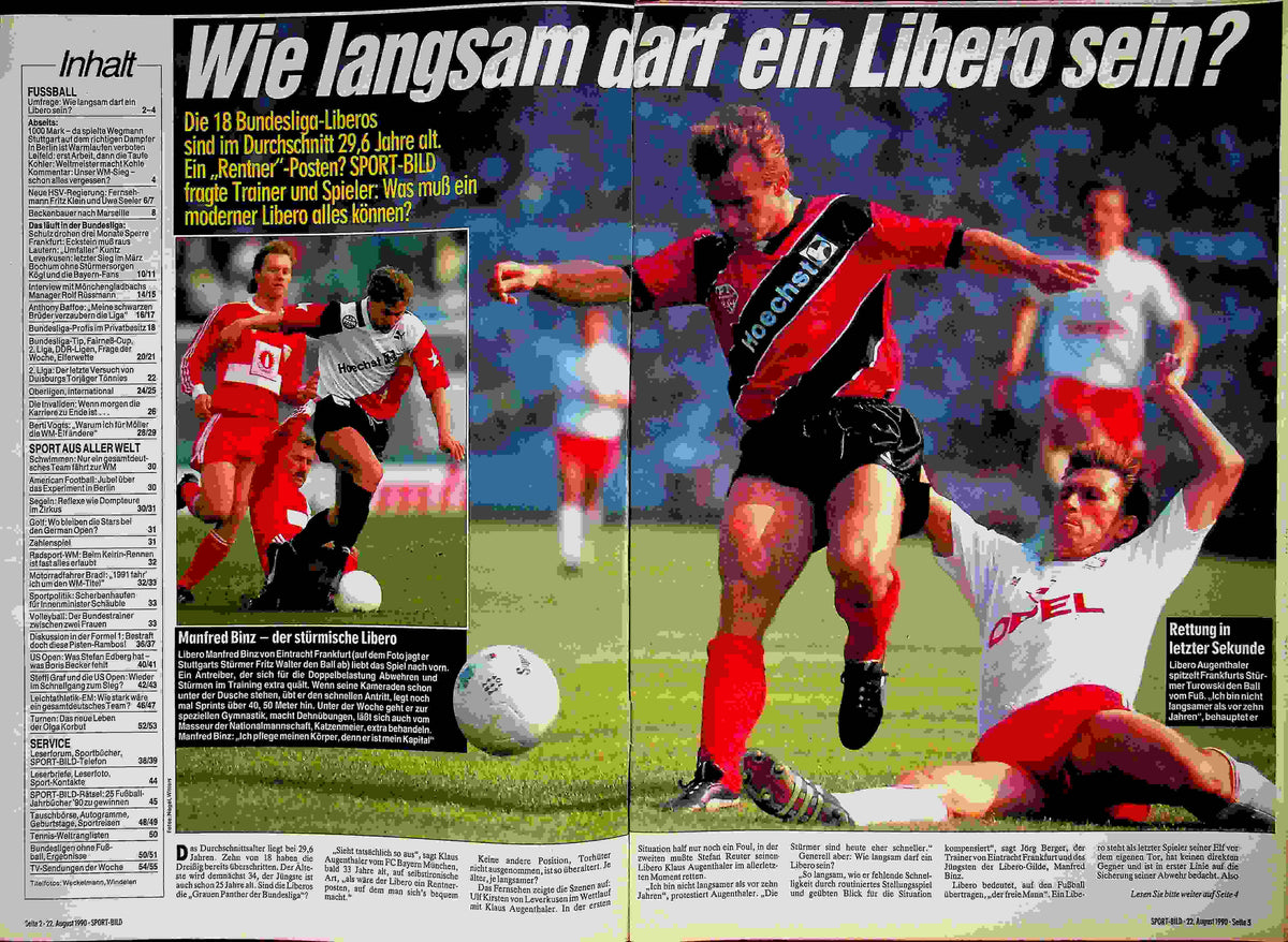 Inhaltsverzeichnis Sport Bild 35/1990