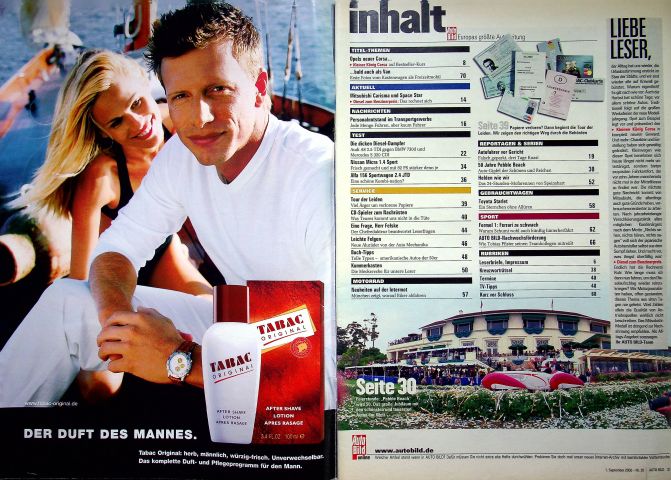 Inhaltsverzeichnis Auto Bild 35/2000
