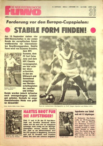 Fuwo Fussballwoche 36/1971