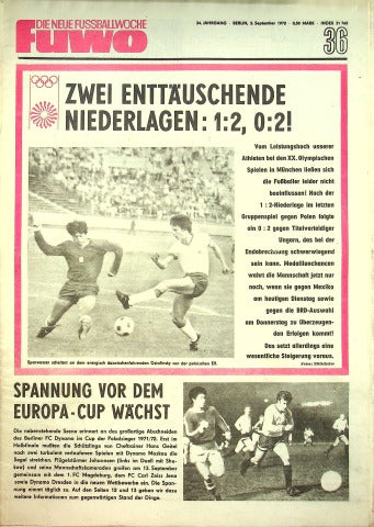 Fuwo Fussballwoche 36/1972