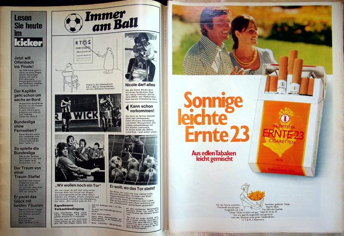 Inhaltsverzeichnis Kicker 36/1973