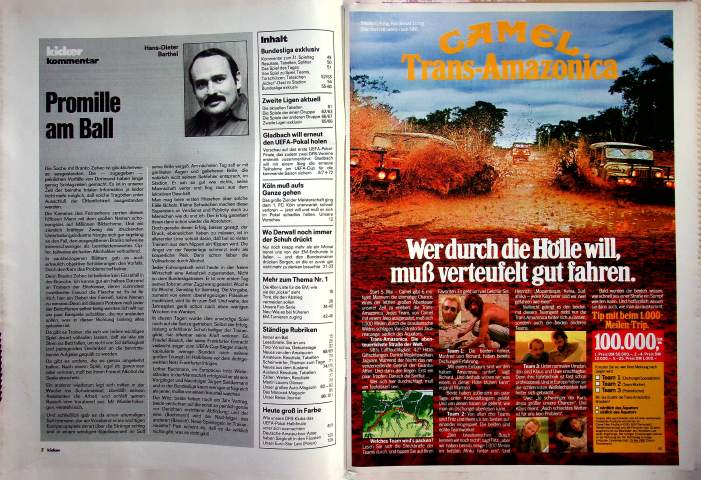 Inhaltsverzeichnis Kicker 36/1980