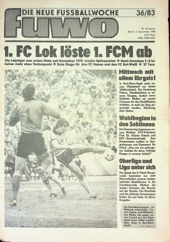 Fuwo Fussballwoche 36/1983