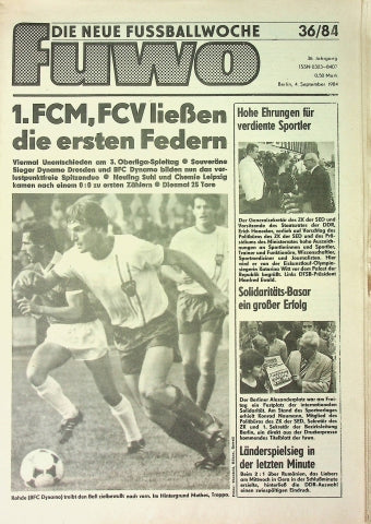 Fuwo Fussballwoche 36/1984