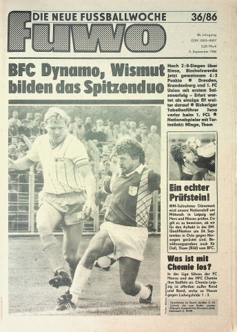 Fuwo Fussballwoche 36/1986
