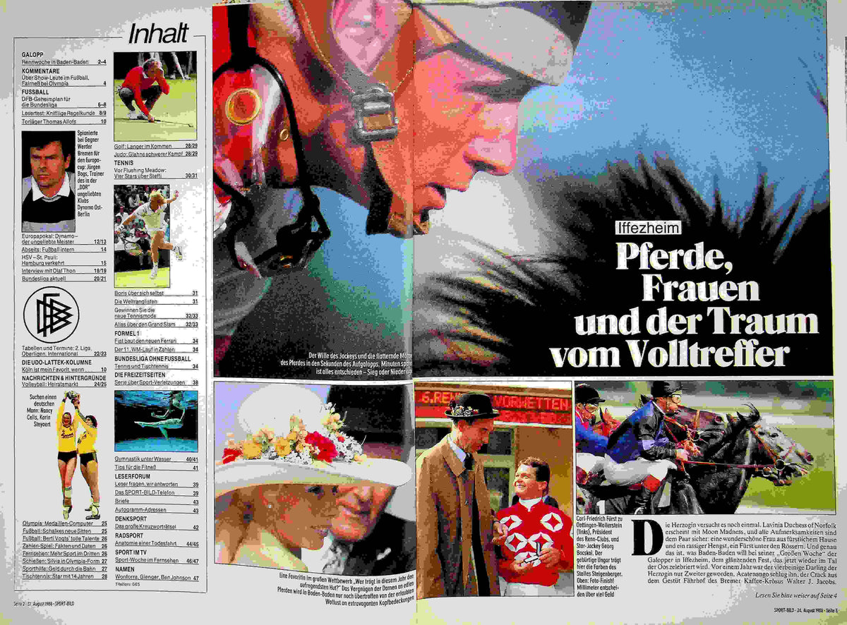 Inhaltsverzeichnis Sport Bild 36/1988