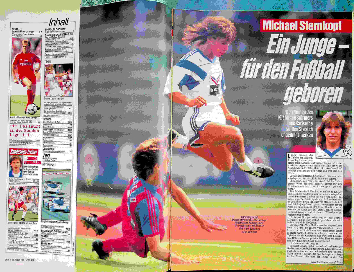Inhaltsverzeichnis Sport Bild 36/1989