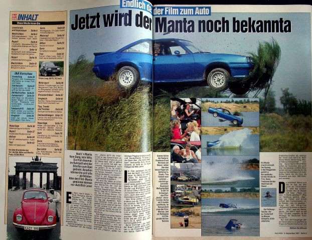 Inhaltsverzeichnis Auto Bild 36/1991