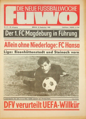 Fuwo Fussballwoche 37/1968