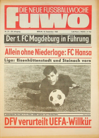 Fuwo Fussballwoche 37/1968