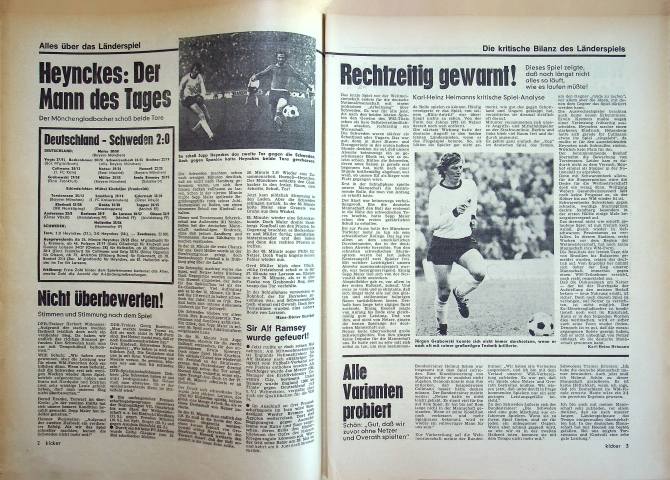 Inhaltsverzeichnis Kicker 37/1974