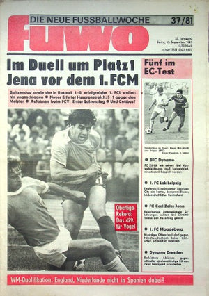 Fuwo Fussballwoche 37/1981