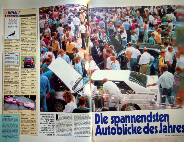 Inhaltsverzeichnis Auto Bild 37/1989