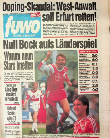 Fuwo Fussballwoche 37/1990