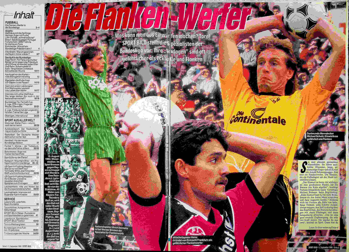 Inhaltsverzeichnis Sport Bild 37/1990
