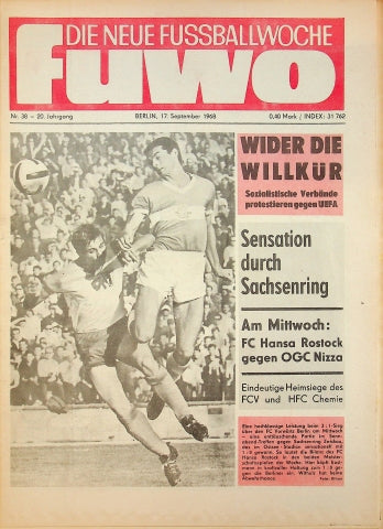 Fuwo Fussballwoche 38/1968