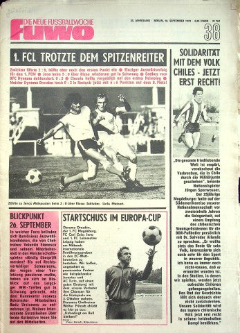 Fuwo Fussballwoche 38/1973