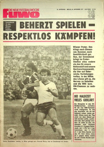 Fuwo Fussballwoche 38/1977