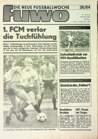 Fuwo Fussballwoche 38/1984