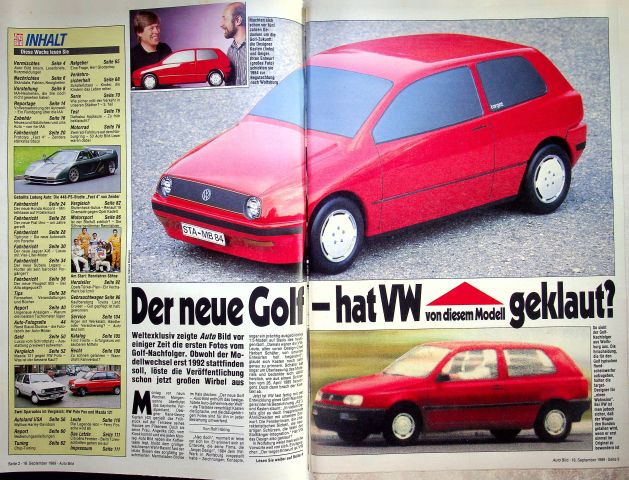Inhaltsverzeichnis Auto Bild 38/1989