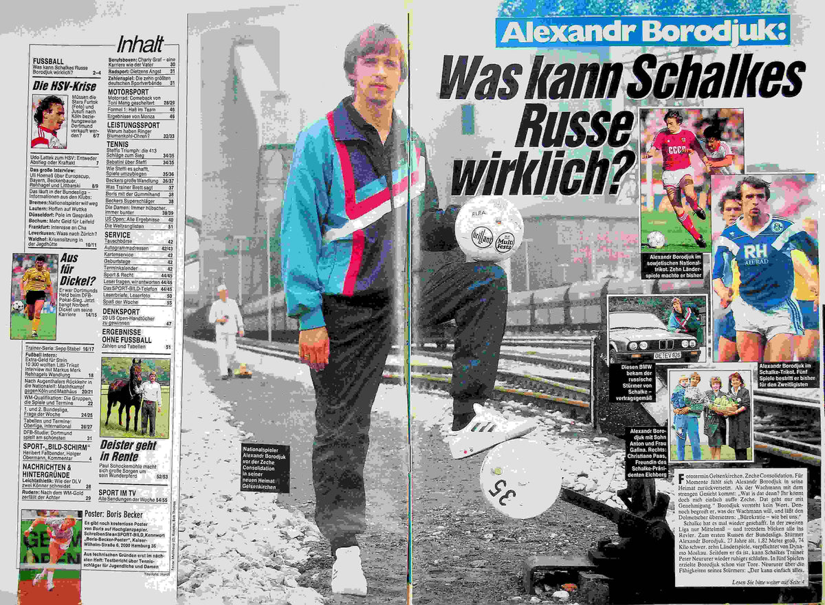 Inhaltsverzeichnis Sport Bild 38/1989