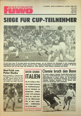 Fuwo Fussballwoche 39/1970