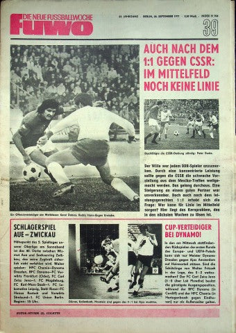 Fuwo Fussballwoche 39/1971