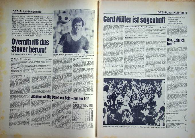 Inhaltsverzeichnis Kicker 39/1971
