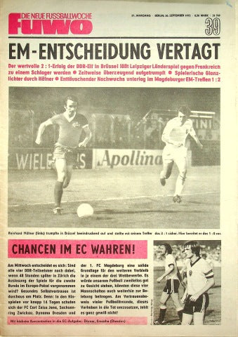 Fuwo Fussballwoche 39/1975