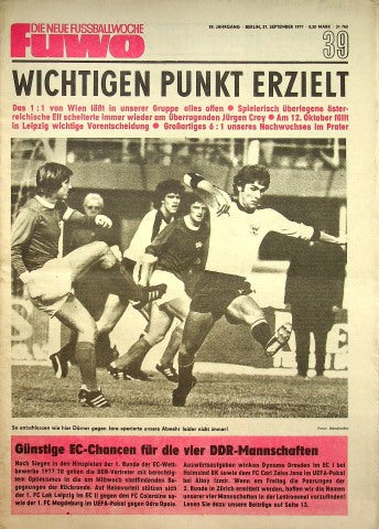 Fuwo Fussballwoche 39/1977