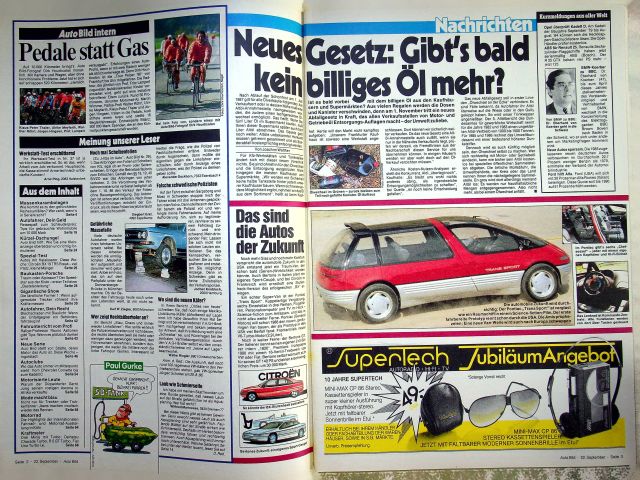 Inhaltsverzeichnis Auto Bild 39/1986