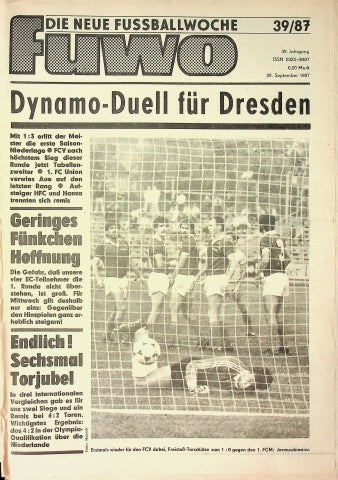 Fuwo Fussballwoche 39/1987