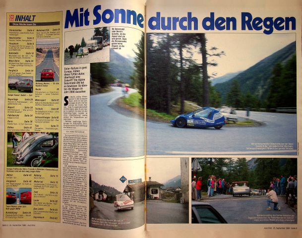 Inhaltsverzeichnis Auto Bild 39/1989