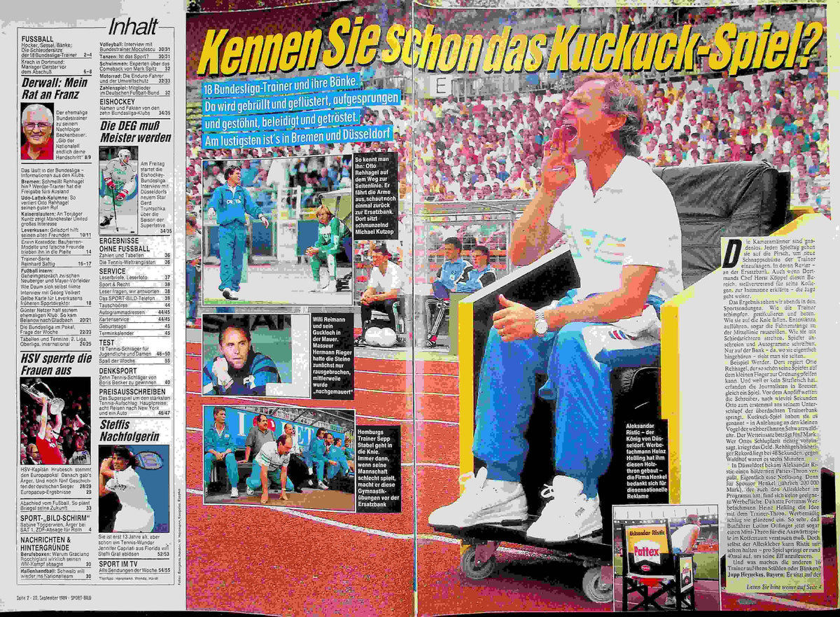 Inhaltsverzeichnis Sport Bild 39/1989